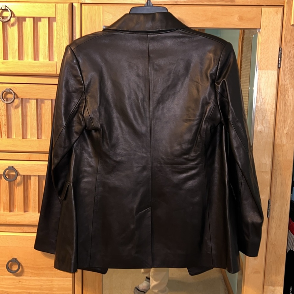 NWT BR COLLECTOR’S TIMELESS PIECE GENUINE LAMB LEATHER CAPTAIN'S BLAZER SIZE 2 - Picture 12 of 16